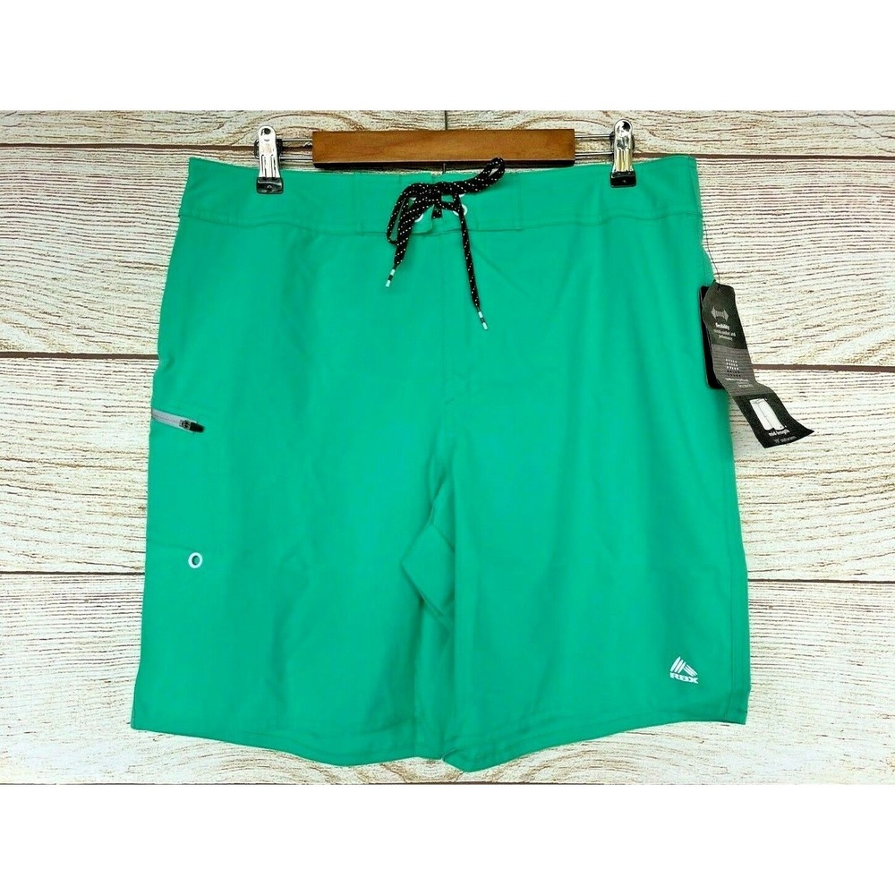 RBX Stretch Swim Shorts Mens Size Medium Green Stretch Swim Board Shorts New